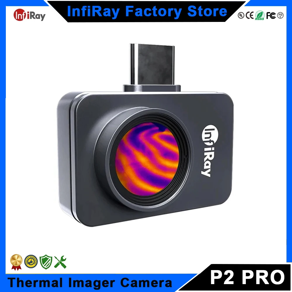 InfiRay P2 PRO Thermal Camera for iPhone iOS & Android Type-C USB Thermal Imager 256x192 Infrared Image Thermographic Camera