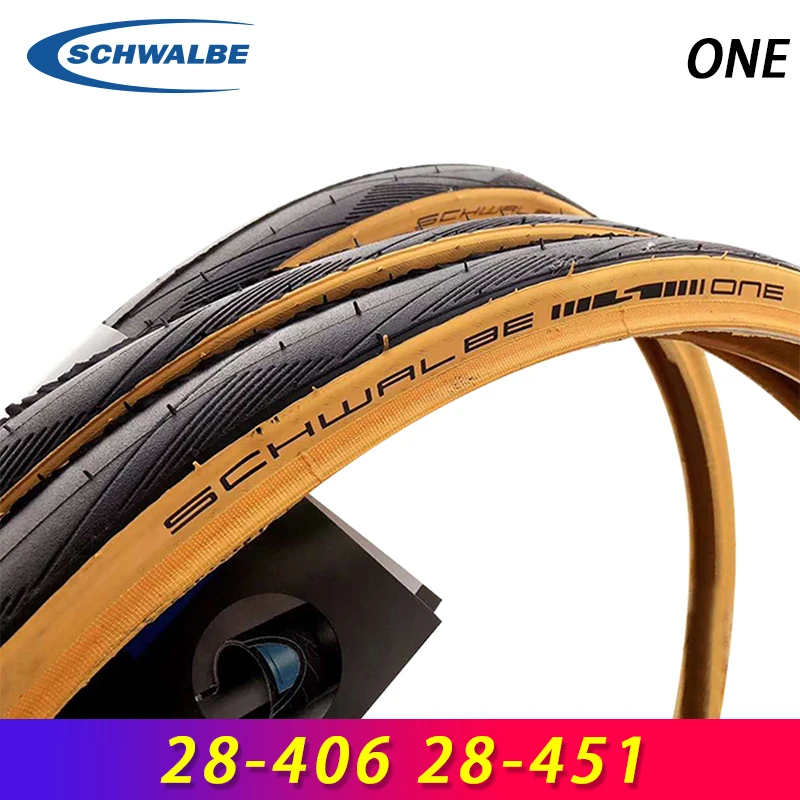 SCHWALBE Original ONE 28-406 28-451 Yellow Black Edge Bicycle Wired Tires for Road Bike BMX Folding Bicycle Cycling Parts