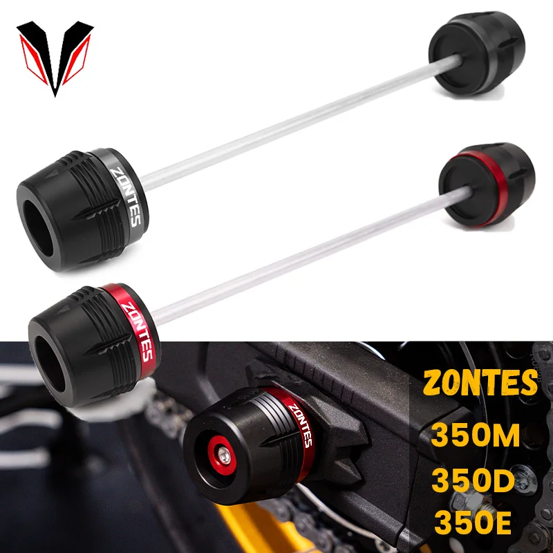 

For Zontes Shengshi 350 350E 350M 2023 2024 Motorcycle Accessories Front Spindle Bobbins Axle Wheel Fork Sliders Crash Protector