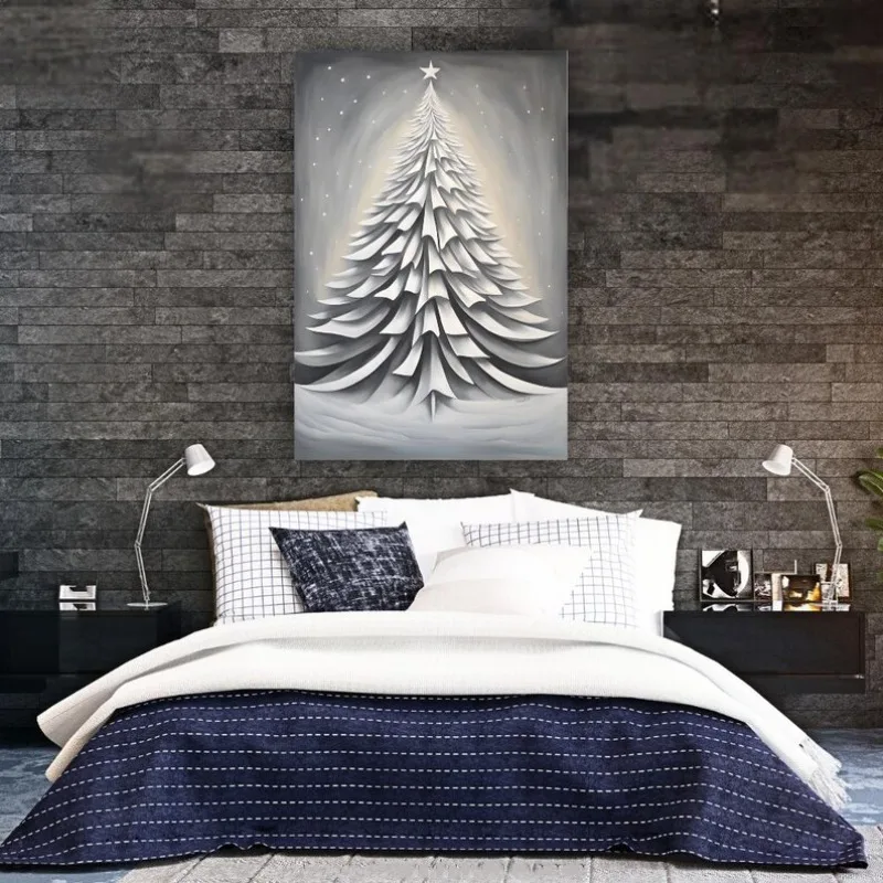 الحد الأدنى مجردة عطلة زن شجرة عيد الميلاد المشارك السنة الجديدة احتفالية المائية حائط لوح رسم الفن لغرفة ديكور المنزل