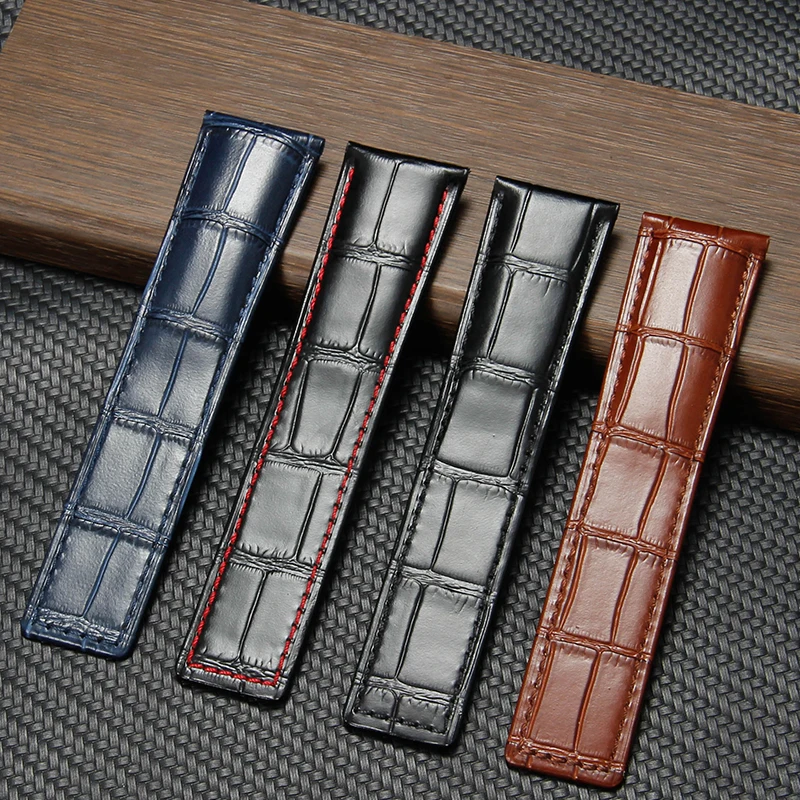 Для серии Tag Heuer, высококачественный элегантный ремешок из натуральной коровьей кожи, водонепроницаемый, защищенный от пота, ремешки для часов с твердой стальной пряжкой 20, 22, 24 мм