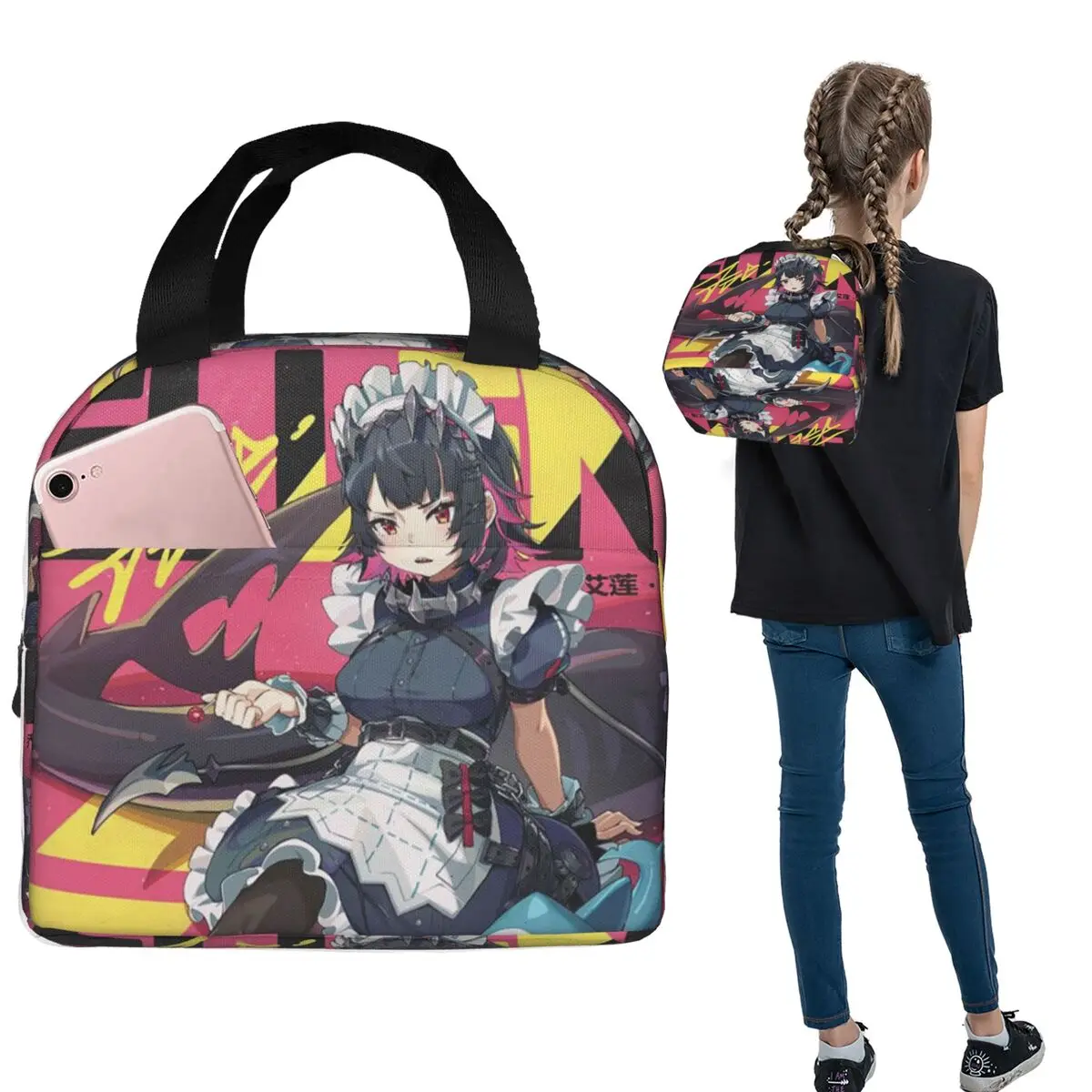 

Ellen Joe Zenless Zone Zero Insulated Lunch Bag for Women Kids Portable Food Boxes Thermal Lunch Box Tote