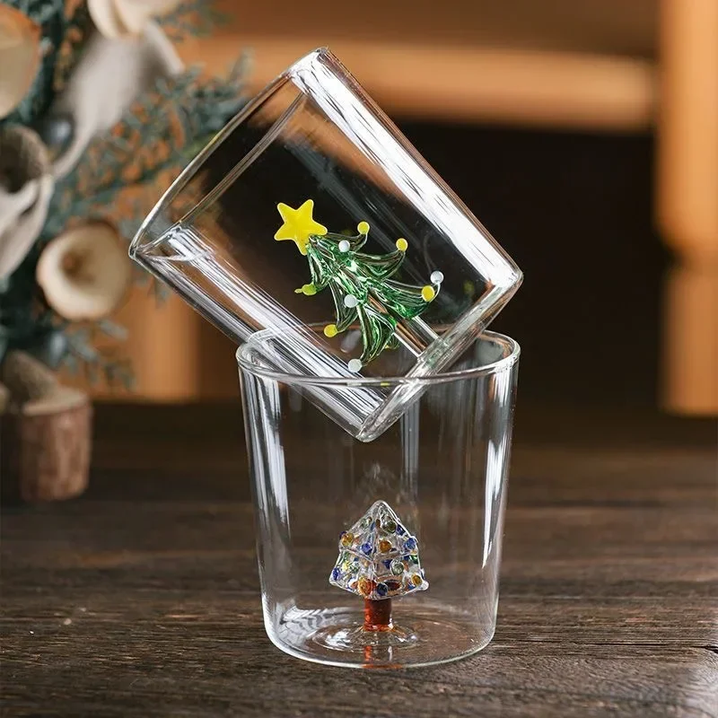 

380ML Christmas Tree Mug Cute Cup Glass Cups Glass Mug Coffee Mug Home Decoration Christmas Gift Christmas Decoration