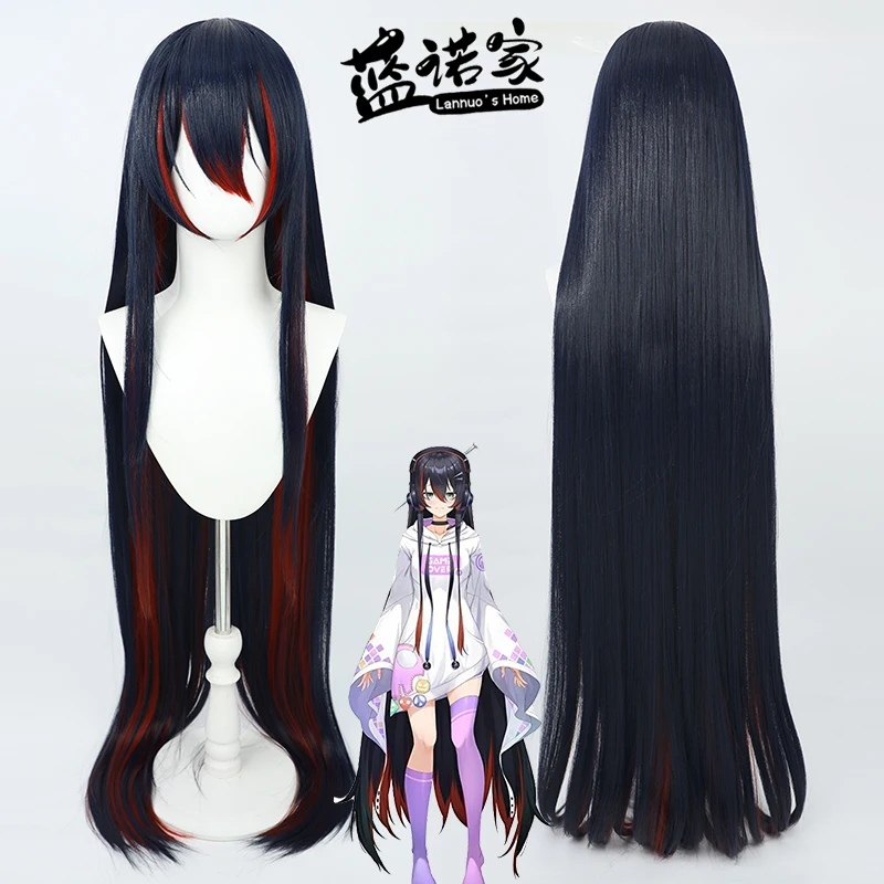 Virtual YouTube Vtuber Mika Melatika Cosplay Wig Halloween Carnival Party Props Synthetic Hair Heat Resistant Fiber + Wig Cap