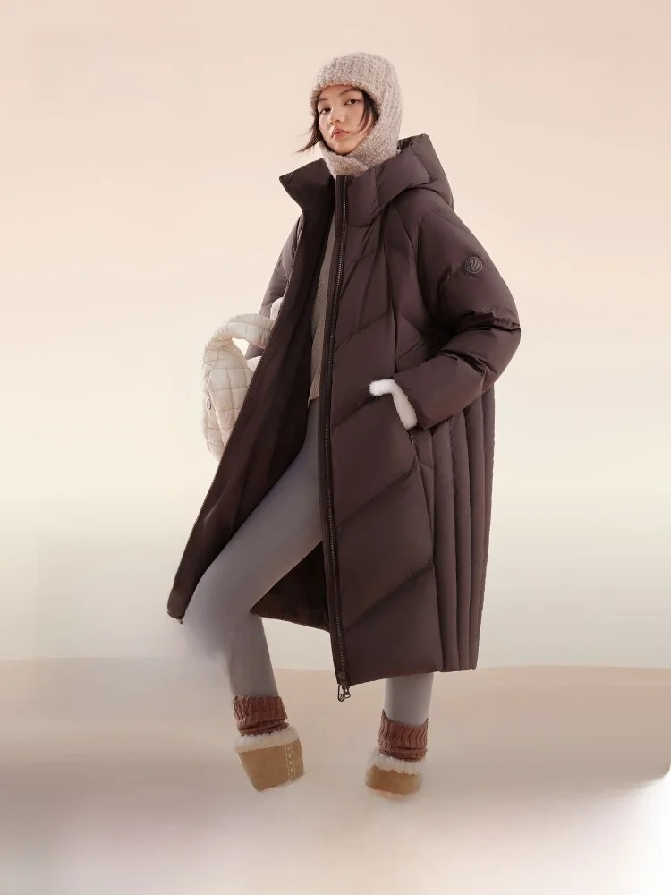 

Government Subsidized Bosideng Winter New Soft Skin-friendly Comfortable Elastic Long down Jacket Modern Style Duck down Filling