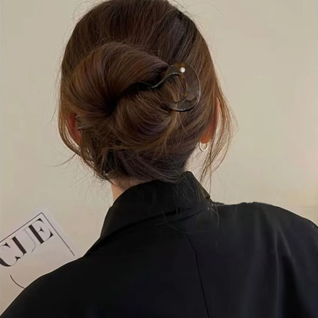 Elegant U Shape Hairpins Women French Hairpin With Two Prongs Vintage Hair Clips Bun Hair Accessories Ladies Hair Styling Tool image 5