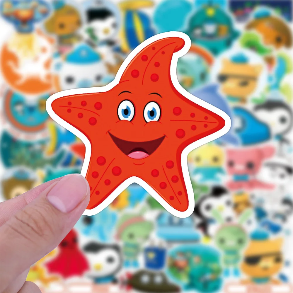 10/50PCS Cartoon Animation The Octonauts Stickers Funny Adventure Sticker Decals Kids Toy DIY Scrapbook Luggage Guitar Desk