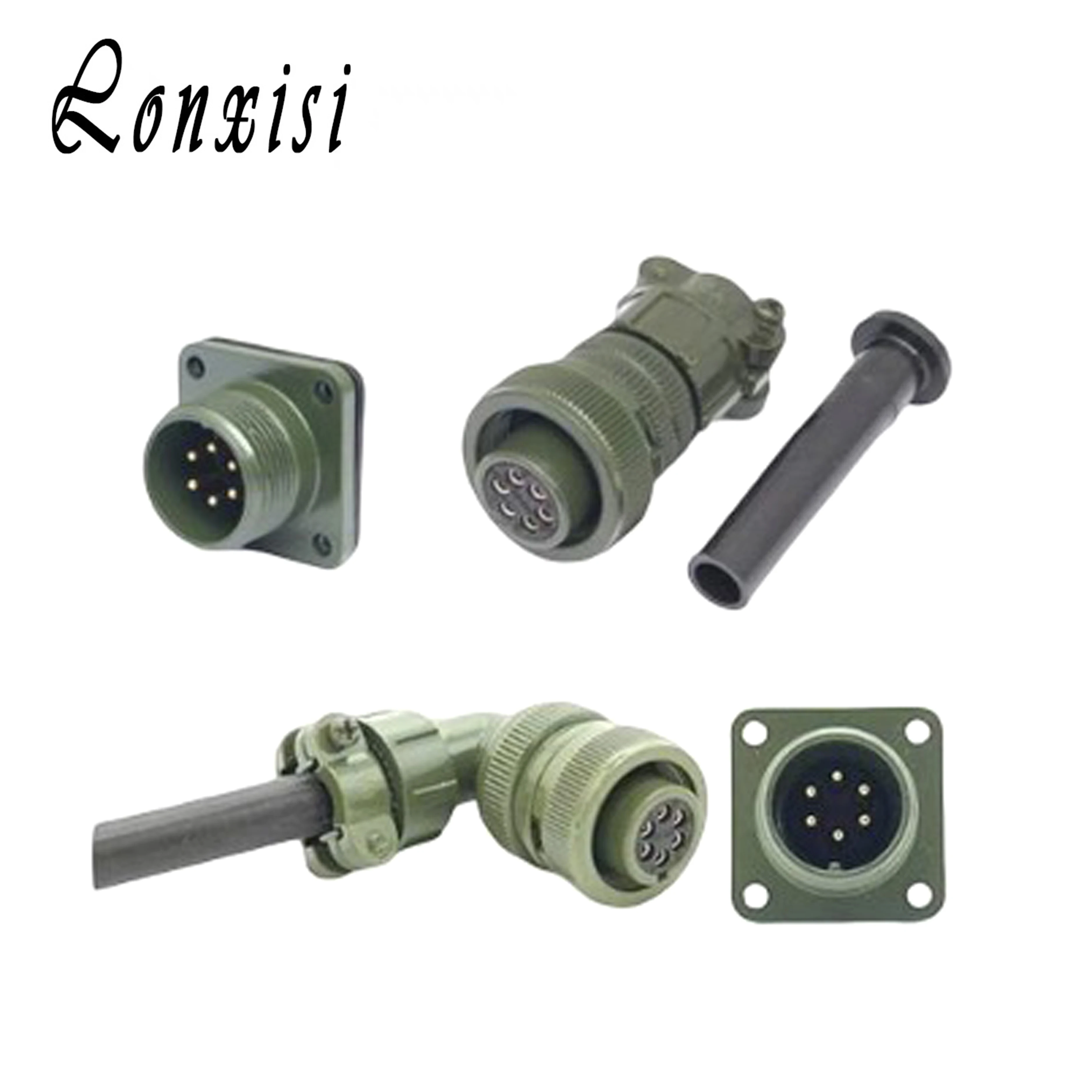 MS5015 Series 6 Pin Military Standard Aviation Plug MS3108A-14S-6S MS3102A-14-6P Elbow Male Female Connector