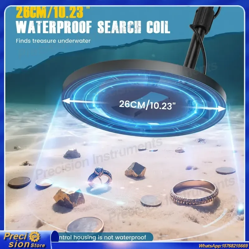Waterproof Professional Metal Detector for Underground Gold Detection High Accuracy Search Coil Finder for Treasure Hunting