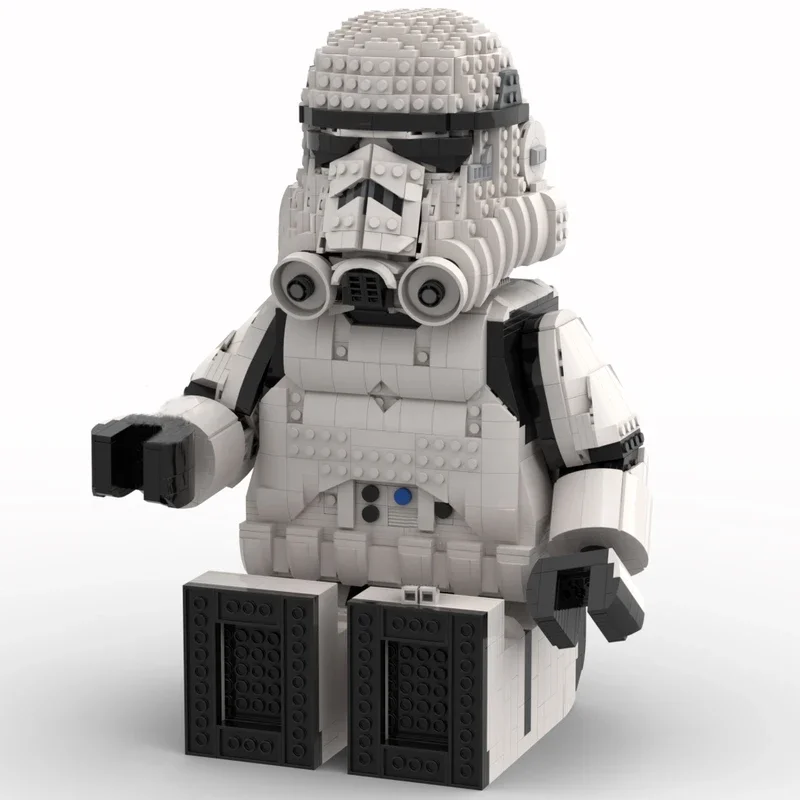 

New Moc Star Battle Storm Trooper Mega Figure Body Stand Compatible 75276 Helmet Building Blocks Assembly Bricks Toy Present