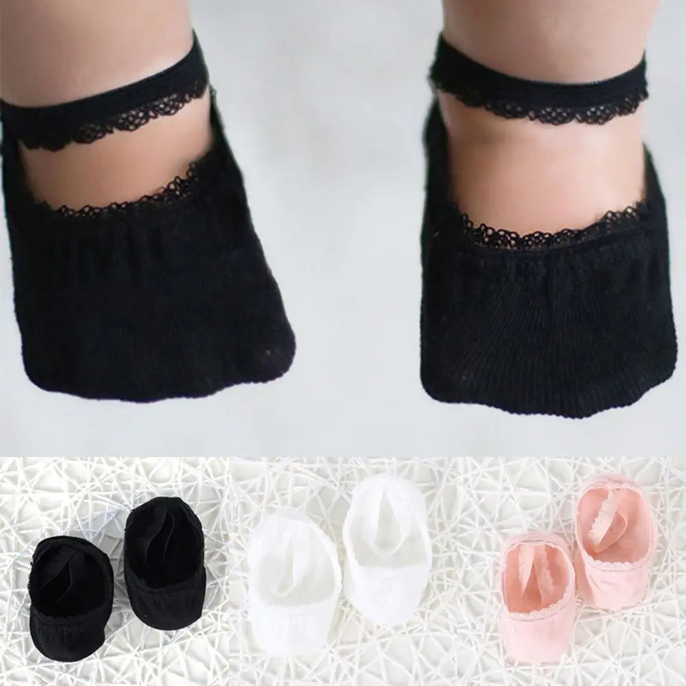 

Rubber Soles Infant Solid Color Anti-slip Socks Lace Socks Baby Socks Newborn Socks Summer