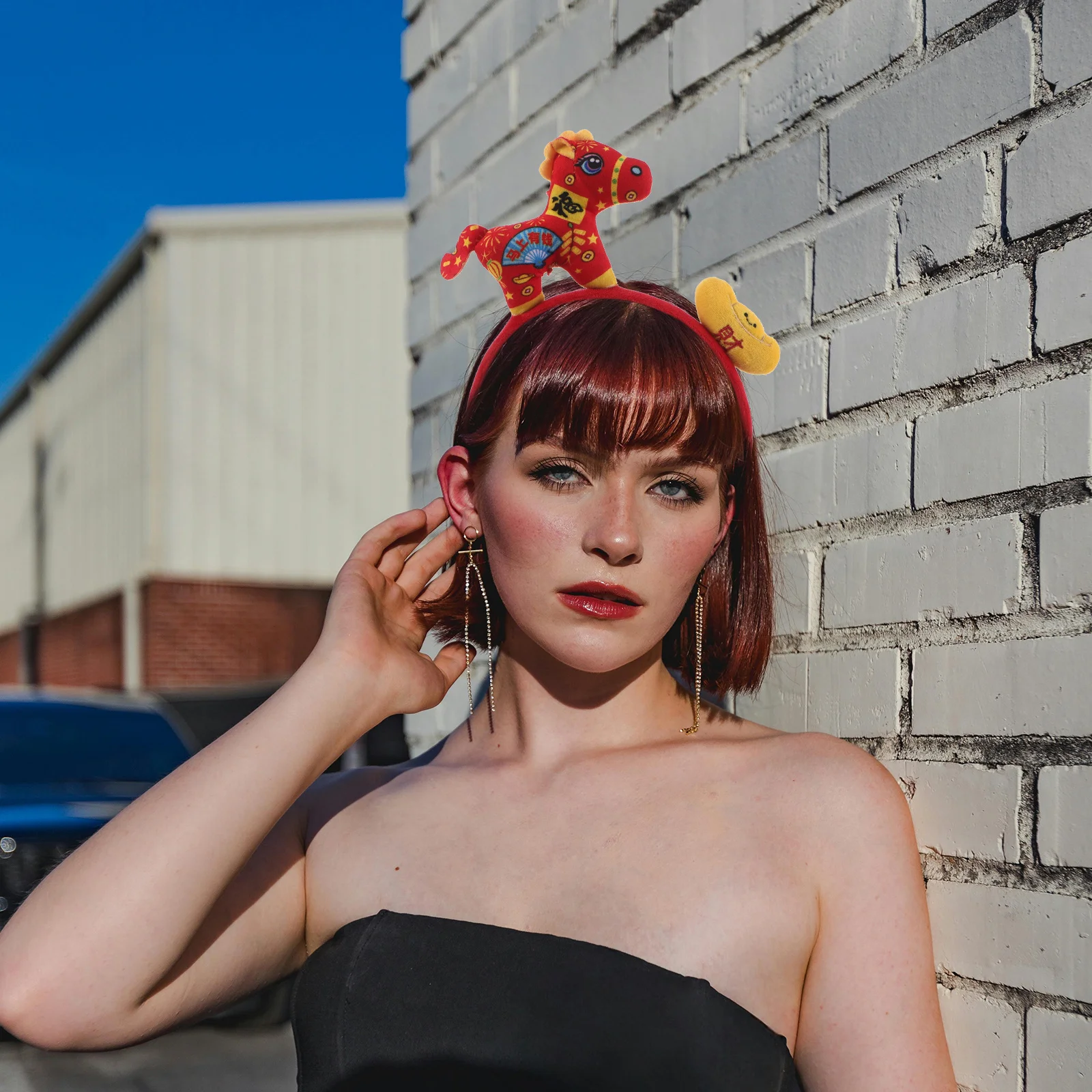 

Of Horse Headband Chinese Party Favors Lunar New Year Eve Decorations Happy New Year Photo Props - Holiday Hair