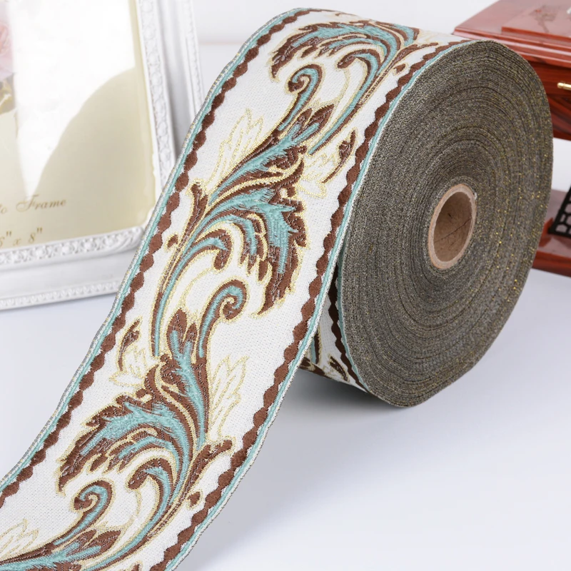 4CM/6CM/8CM Jacquard Ribbon Webbing Wholesale 25 Meters Sewing Strap Tape DIY Curtain Home Decoration Crafts