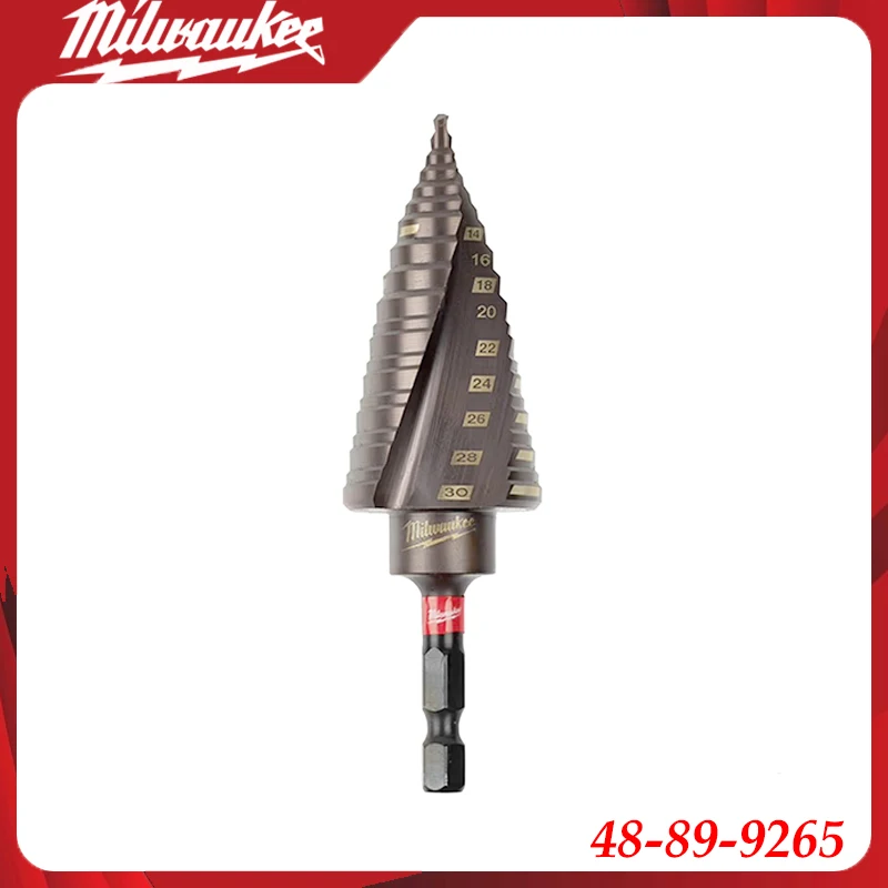 

Milwaukee 48-89-9265 Step Drill Bit, Spiral Flute, Multi-Size Hole Cutter for Metal & Plastic in Electrical & Plumbing Work