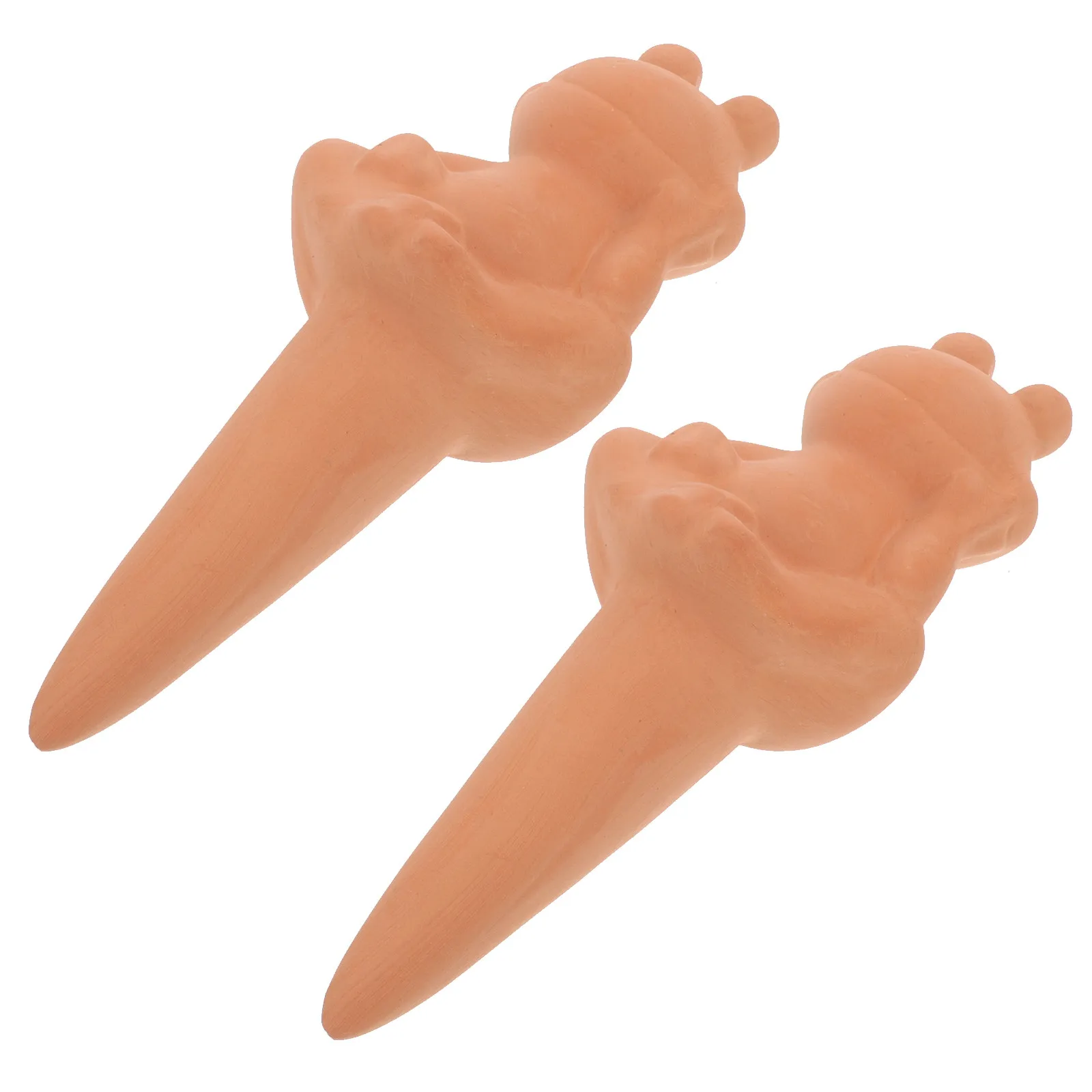 2Pcs Artistic Red Pottery Automatic Plant Waterer Self Watering Stakes with for Indoor Outdoor Gardens Watering