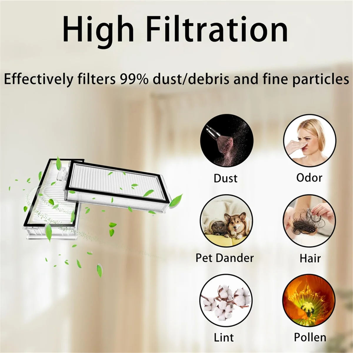 

BISM1 Replacement Kits for Roborock Q5 Max+/ Q5 DuoRoller+/Q5 Pro/Q5 Pro+/Q8 Max/ Q8 Max+ Robot Vacuum,Main Brush HEPA Filter