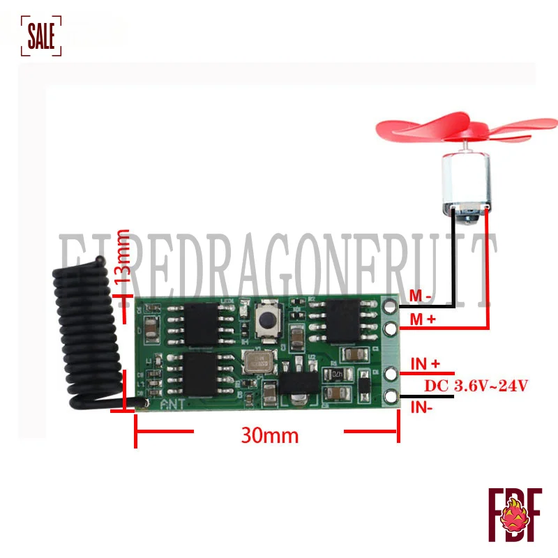 12V 433MHz Wireless Controller Receiver Boats Awnings