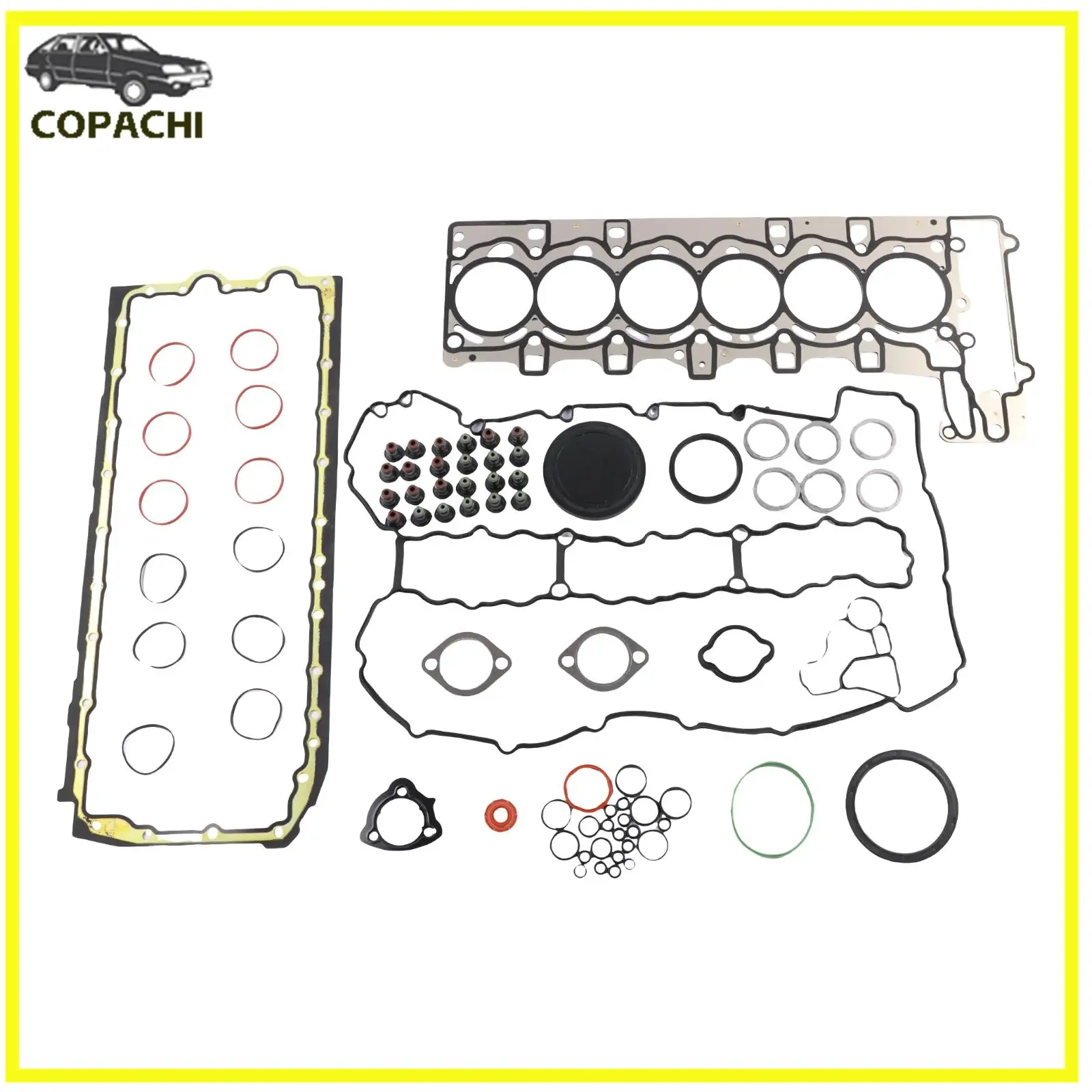 Car N54 Engine Overhaul Gasket Seals Kit 11 12 7 557 265 For BMW 335i 135i E60 E90 E92 E89 E71 X6 Z4 3.0L L6 Accessories Parts