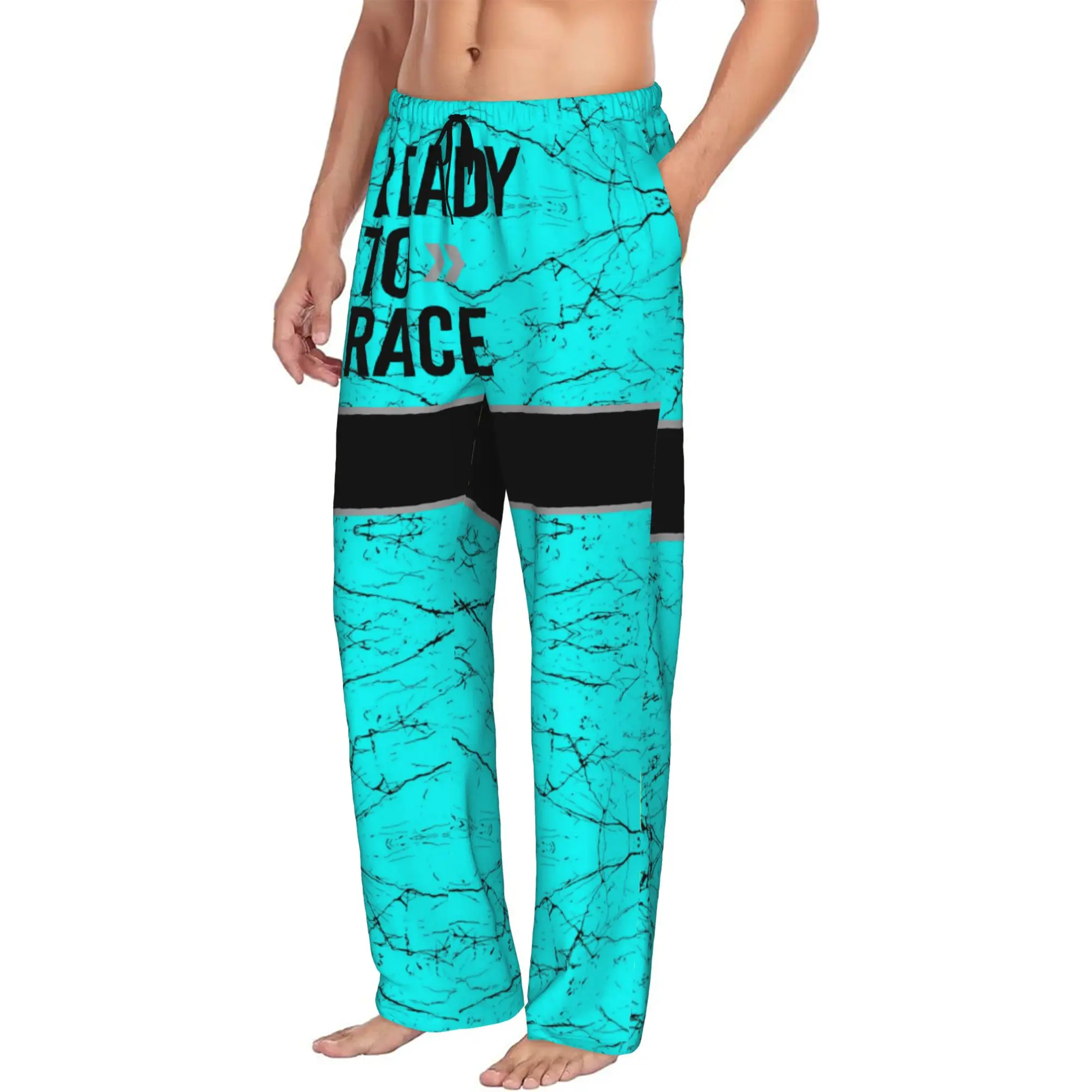 Custom Ready To Race Pajama Pants Sleepwear for Men Elastic Waistband  Sleep Lounge Bottoms with Pockets