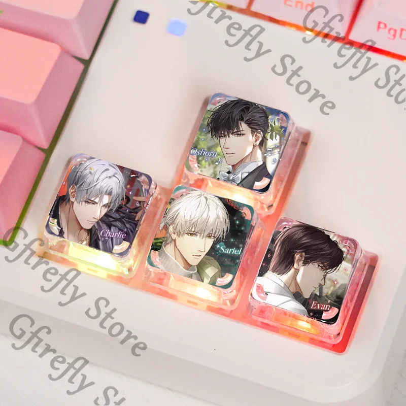 

Light and Night Osborn Evan Sariel Keycaps Cosplay Keyboard Computer Key Cap translucent opaque creativity Ornaments Set