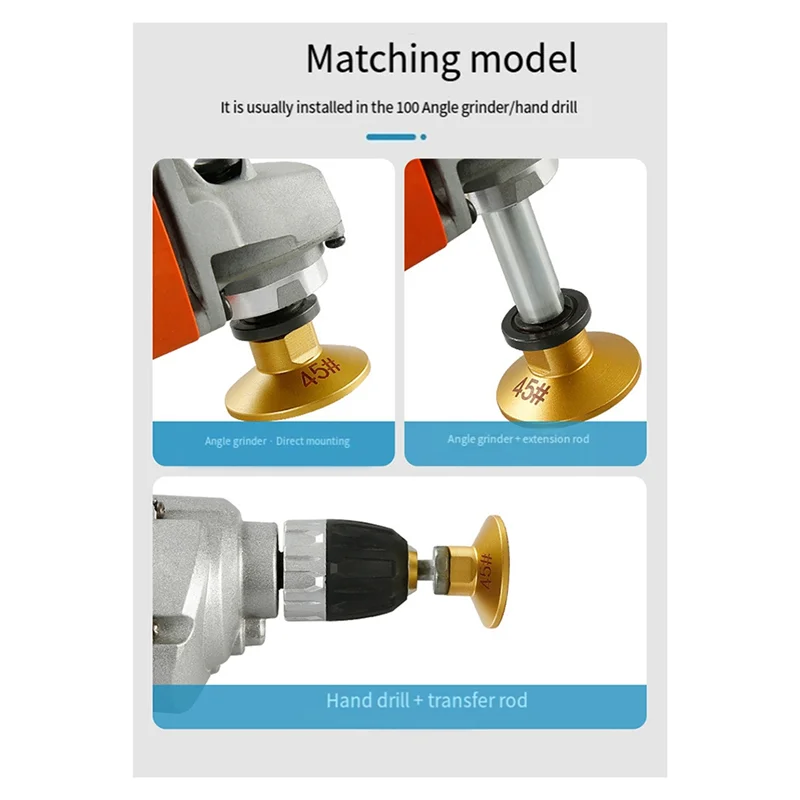 A44F-2PCS M10 브레이즈드 평면 연마 헤드 연마석 대리석 석영 자갈 연마