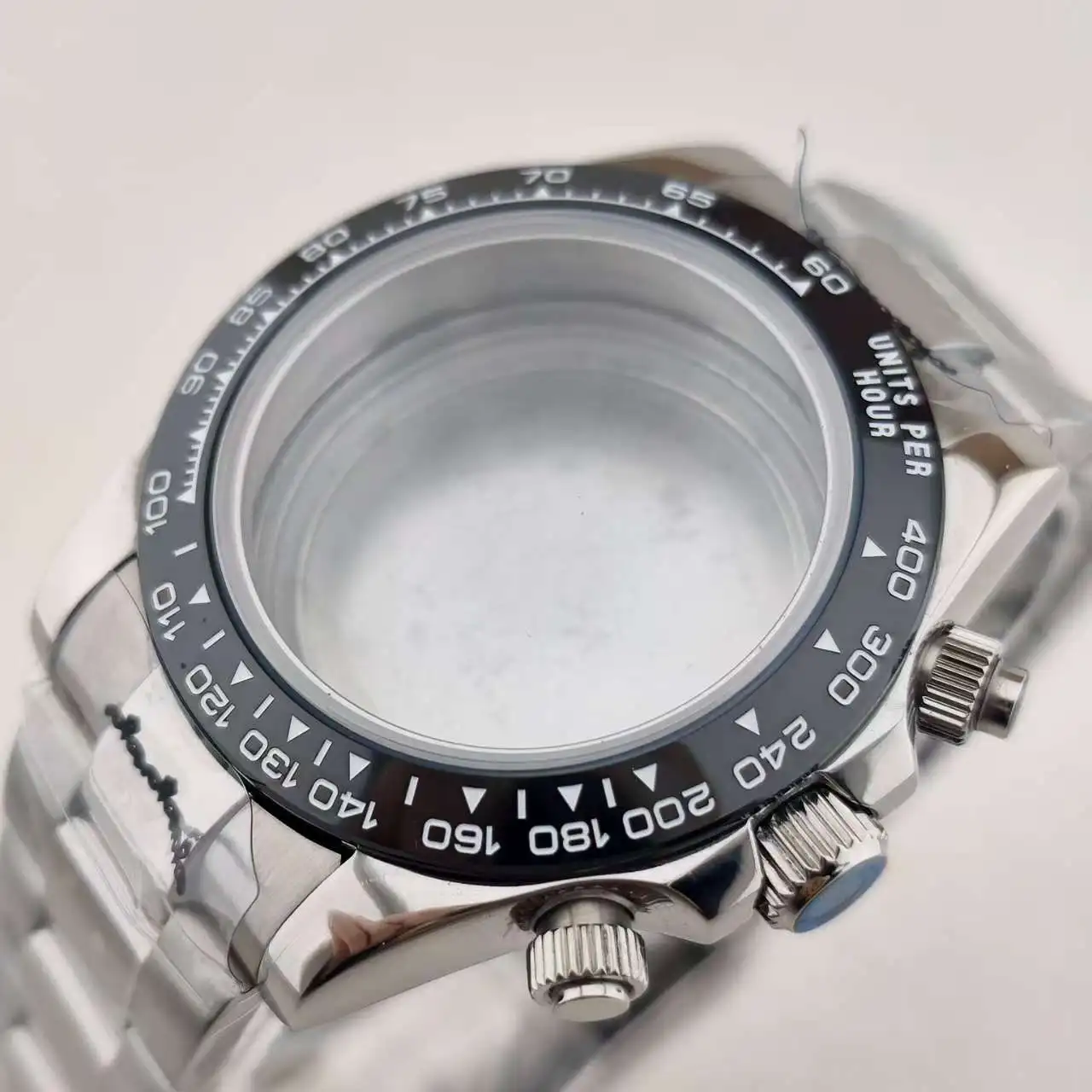 Boîtier vk63 39mm, boîtier étanche en verre saphir en acier inoxydable 904L, boîtier de montre de luxe pour hommes, adapté au cadran de 29mm