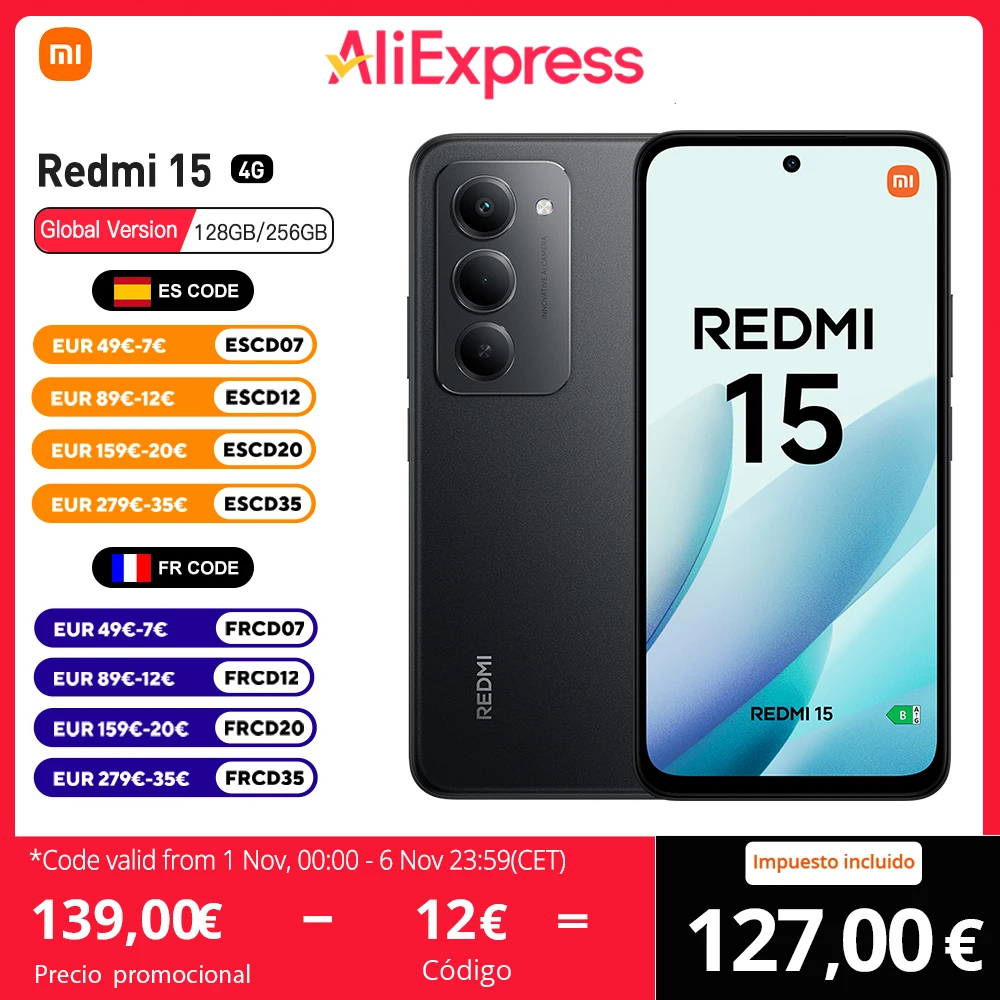 ?Marque +?Redmi 15 Version mondiale Smartphone 6,9 ?Marque +?Redmi 15 Version mondiale Smartphone 6,9