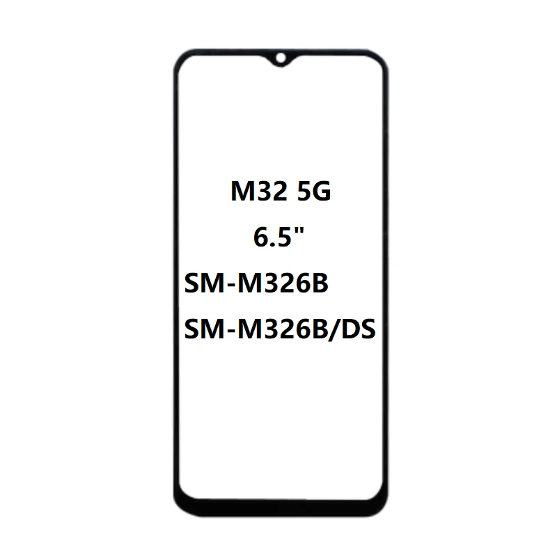 Penutup luar kaca, layar luar untuk Samsung Galaxy M02 M12 M22 M32 M42 M62 depan Panel sentuh LCD Display suku cadang pengganti + OCA