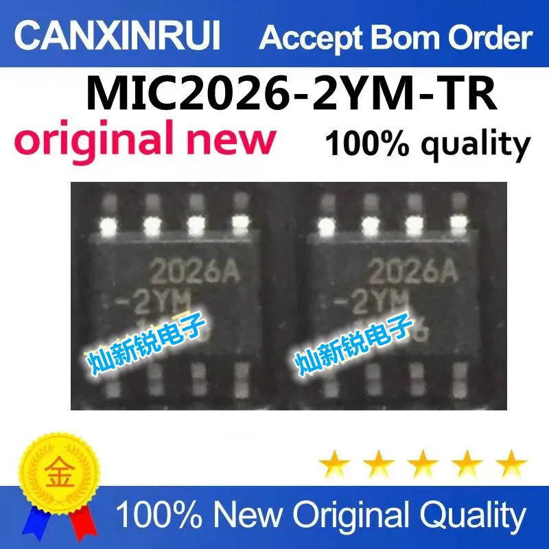 

New original MIC2026-2YM-TR printed 2026-2YM SOP8 surface mount power switch chip