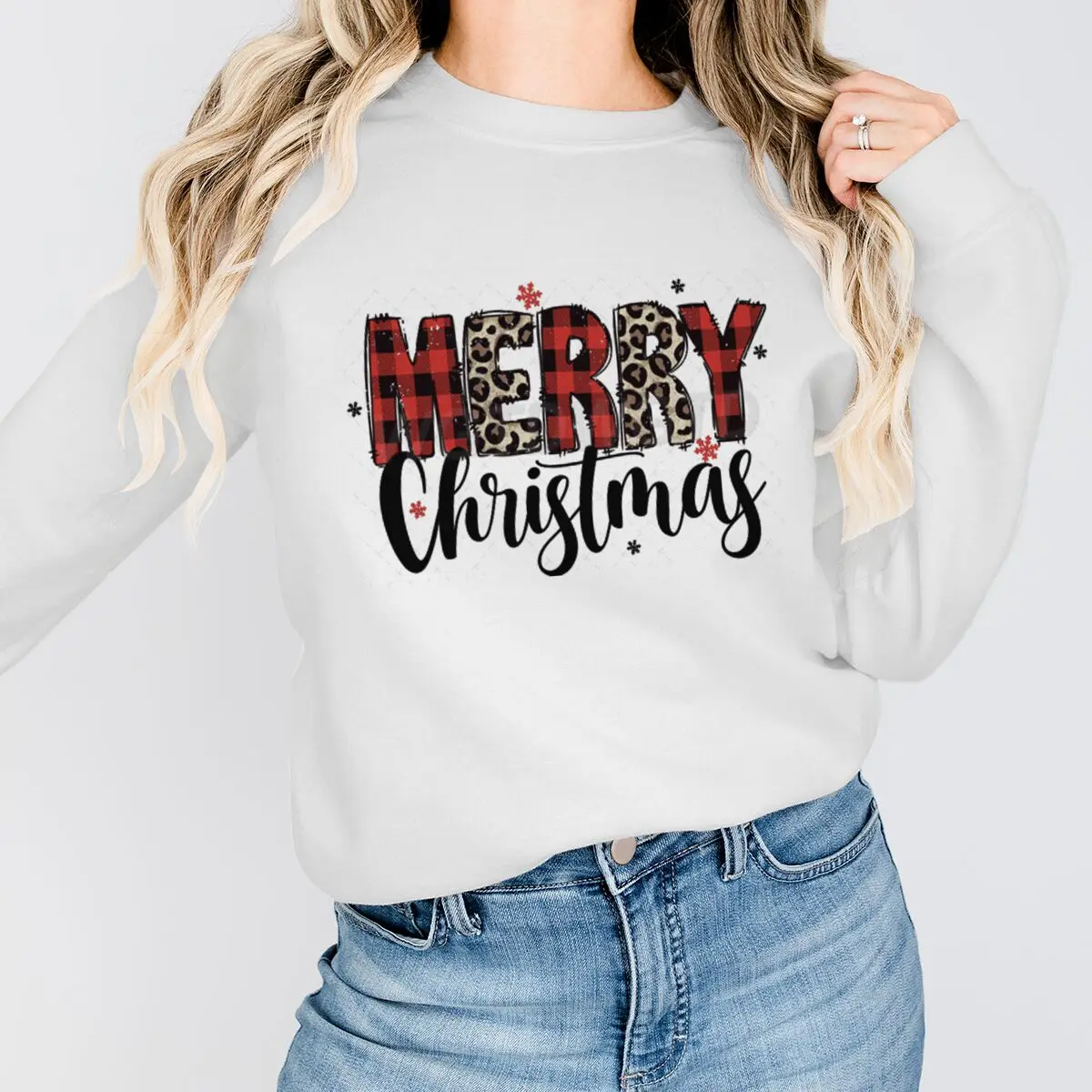 Frohe Weihnachten Sweatshirt für Frauen Langarm Crewneck Sweatshirt Weihnachtspullover für Winter Frauen Weihnachten Sweatshirts Geschenke