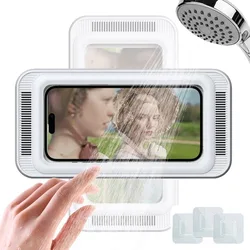 Upgraded 480 ° Large Shower Phone Stand Waterproof with Touch Screen Suitable for TikTok, OOLYICO Shower Phone Accessories Box