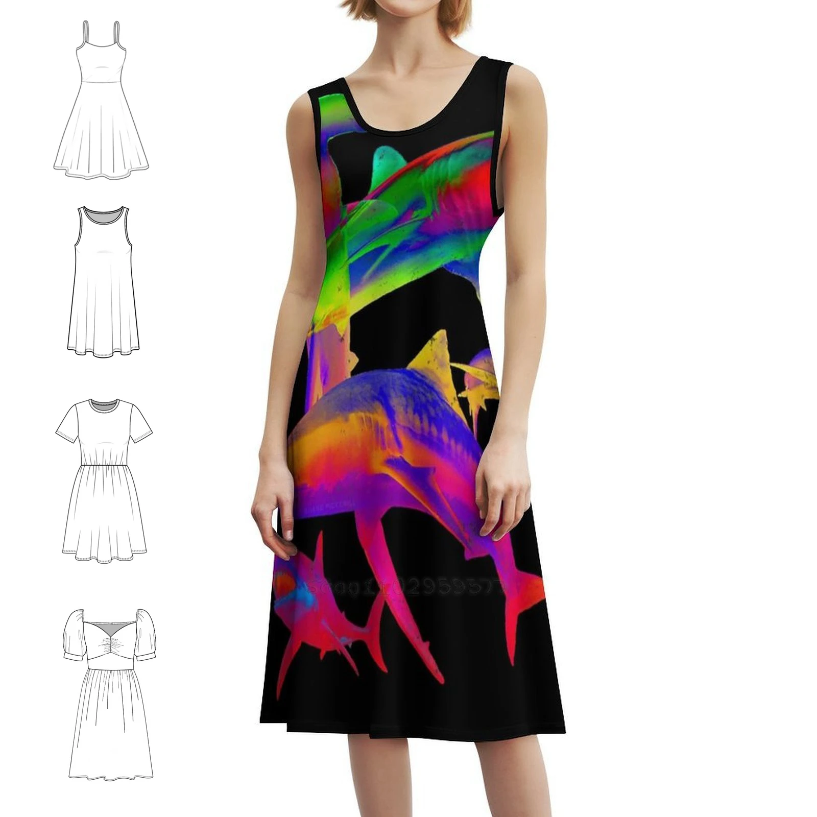 

Одежда в виде акулы, красочные вечерние платья в виде акулы для детей, женщин и мужчин, платье-халат с цветочным принтом для женщин, весна-лето, повседневное платье для вечеринки