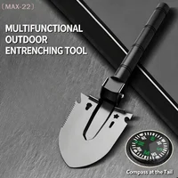 〔MAX-22〕Survival Shovel Multi-Tool, Portable Engineer Shovel For Disaster Recovery,Car Emergency,Camping,Digging,and Gardening 5