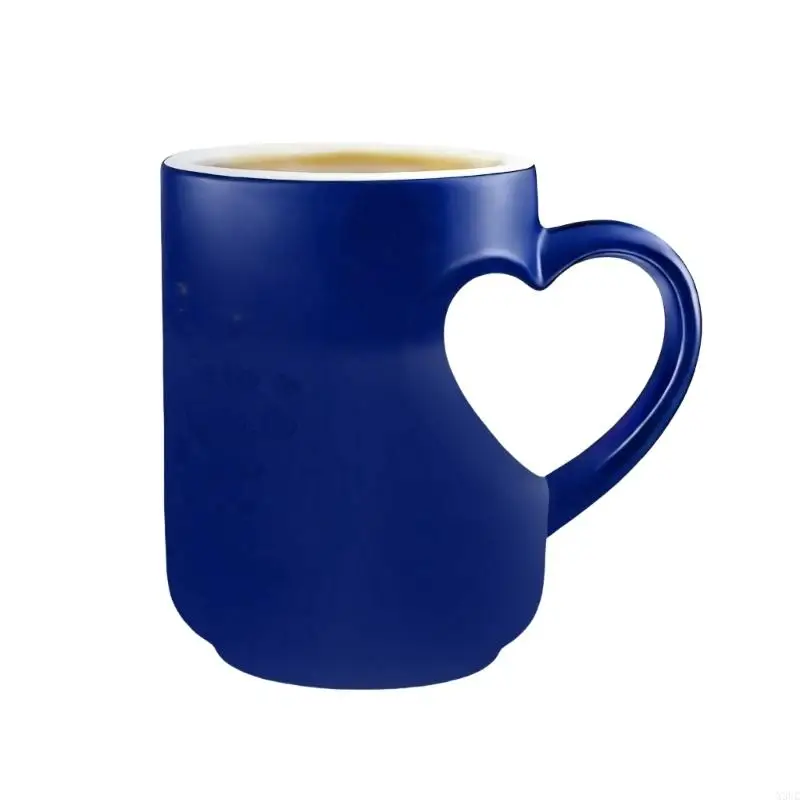 

Heart Handle Coffee Cup Ceramic Materials Drinking Mug with Handle Drinkware For Home Or Cafes X3UC