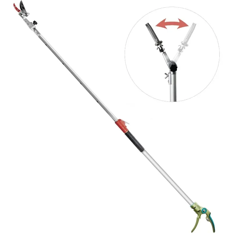 

home.Pruner for Garden, Cut Upto 1 Inch & Hold Telescopic Pole Pruner, Fruit Picker with Rotating Blade Head, Lightweight Alumin