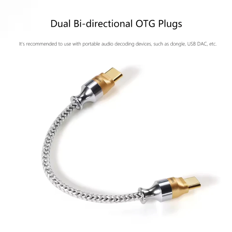 DD ddHiFi TC07S Audio cable TypeC HiFi Audiophile USB OTG Cable with Litz Silver Plated over LCOFC Shielding (10cm/ 50cm)