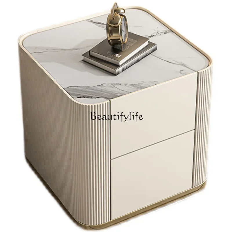 LD6Simple modern bedside table, paint, light luxury storage, minimalist storage, bedside table