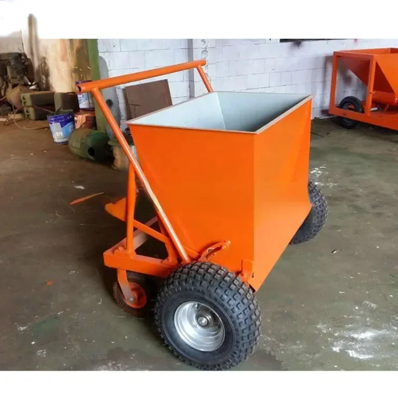 Artificial grass sand paving machine  solid steering wheels hand push Large capacity sand washing truck Hot sales
