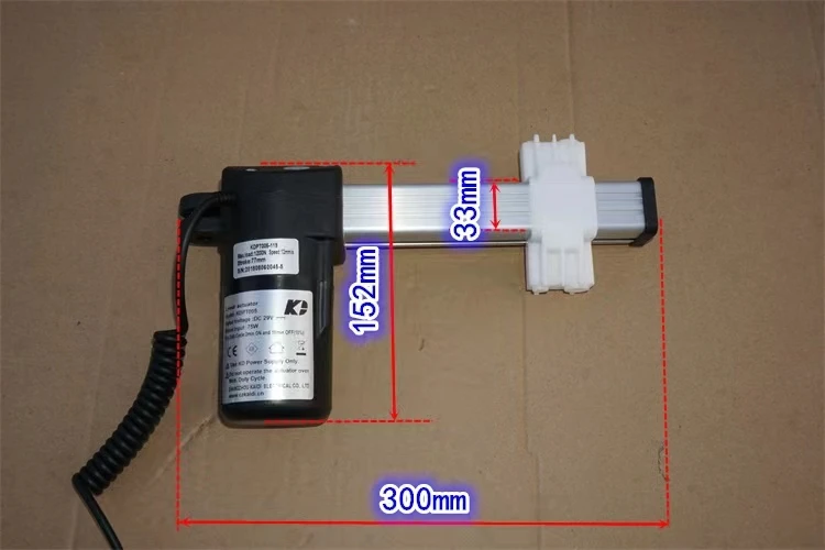 77mm stroke 29V DC screw slider lift motor push rod 1200N 24V29V electric slider push rod