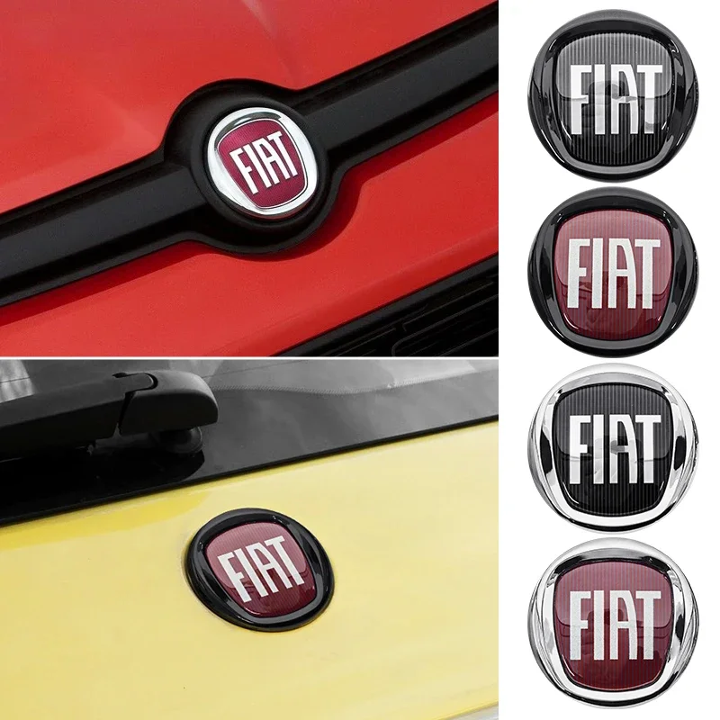 

1pcs 3D ABS Car Front logo grill Rear Bumper tail door trunk Emblem sticker For FIAT Strada 500X Egea Panda Egea Accessories