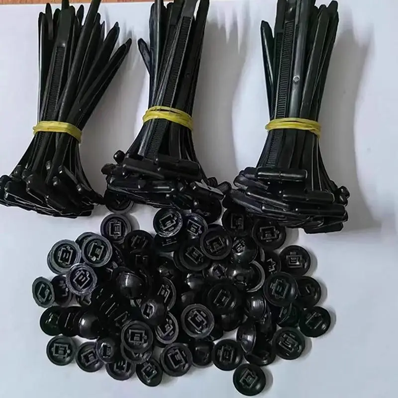 

100pcs Nylon Universal Cable Tie Buckle Pin And Button Zip Ties Self-Locking Fixed Cables Zip Tie Wire Fastening Straps