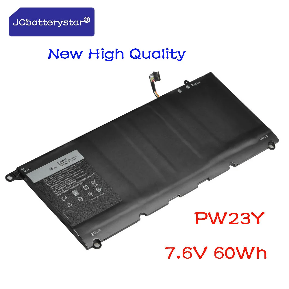 JC high quality PW23Y Laptop Battery For DELL XPS 13 9360 9350 13D 9343 RNP72 JD25G JHXPY RWT1R P54GTP1GT 5K9CP DIN02 7.6V 60WH