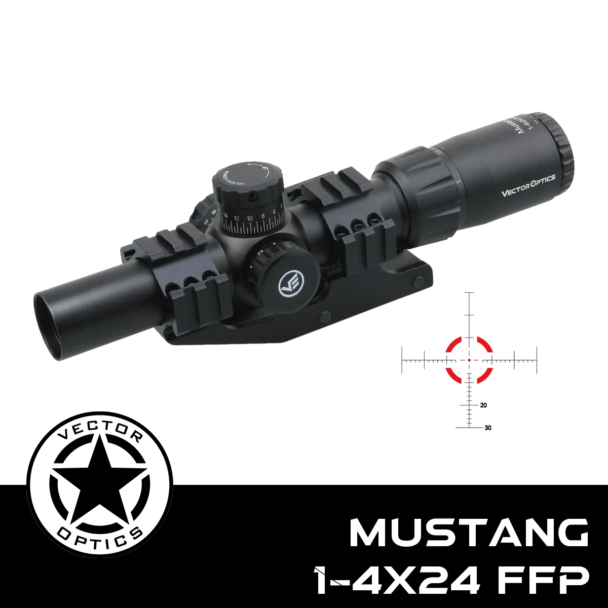 Vector Optics Mustang 1-4x24 FFP Riflescope: Uma Análise Detalhada para Caçadores e Táticas