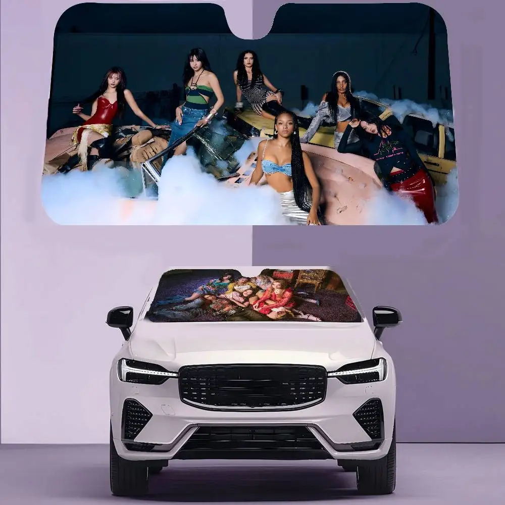 

Girl Group K-KATSEYE Windshield Sun Shade For Car SUV Truck Front Window Sun Shade Accessory Visor Protector Shield Cover