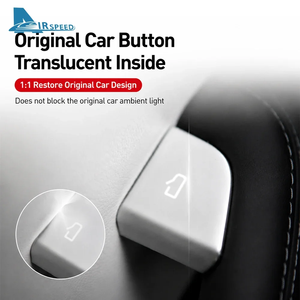 

For Tesla Model 3 Highland 2024-UP Model Y Juniper 2025 2026 2027-UP Car Silver ABS Car Door Switch Patch Trim Cover Accessories