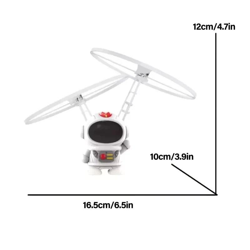 Mini Astronaut Drone Cartoon Spaceman Flying Robot Toys with USB Charging Hand Control Helicopter Toys for Kids Xmas Gift image 5