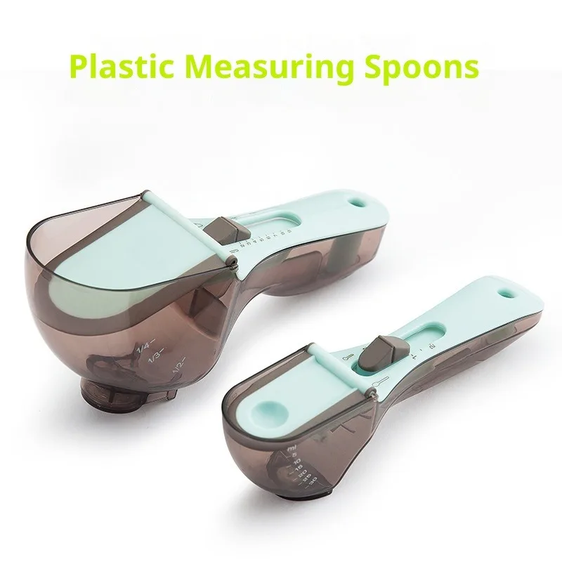 

Adjustable Measuring Spoon with Scale Plastic Measuring Spoon for Baking and Cooking Accessories Kitchen Measuring Tool