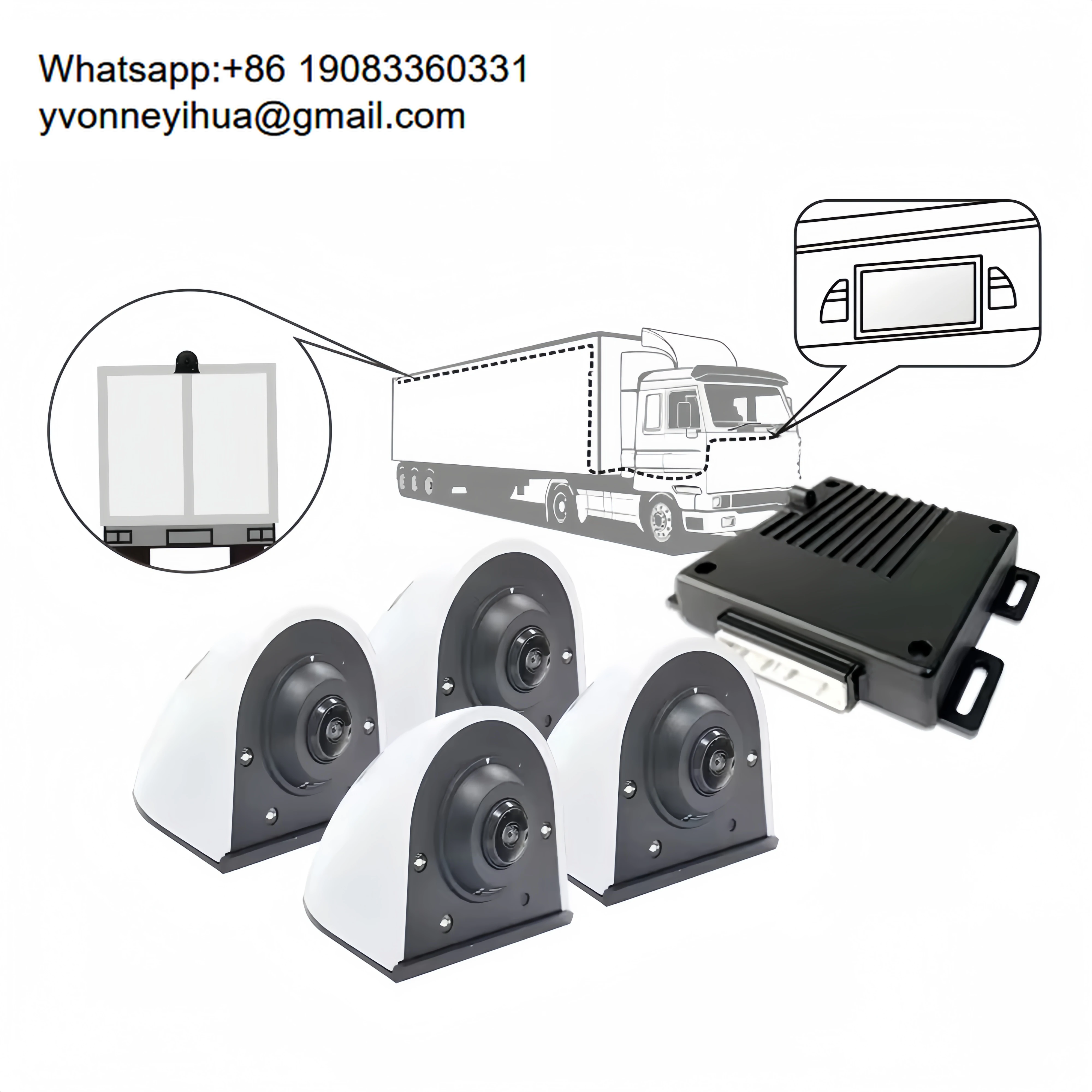 

360 Degree Round View System With AHD 3D Camera Reverse Camera For Car/Truck-Safe Parking & Waterproof