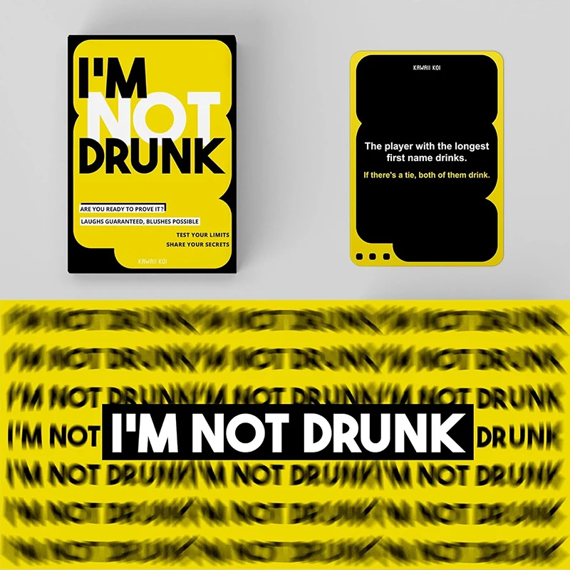 I'M NOT DRUNK !Card Games For Adults Fun Drinking Games For Game Night & Hen's Party Desktop Games Birthday Gift