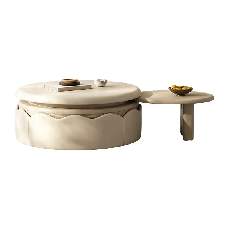 

Новое поступление, современный простой журнальный столик во французском кремовом стиле, круглый журнальный столик, семейная гостиная, небольшой блок, креативный вращающийся Si